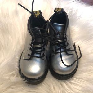 Dr. Martens silver boots